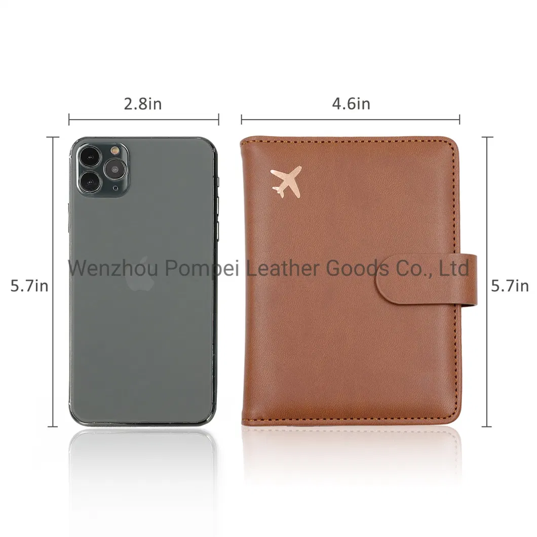 Amazon China Supplier Passport Holder Cover Wallet RFID Blocking Travel Document Holder Leather Card Case