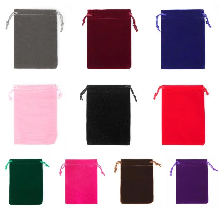 Wholesale Cosmetic Velvet Drawstring Bag New Design Low MOQ Velvet Pen Pouch