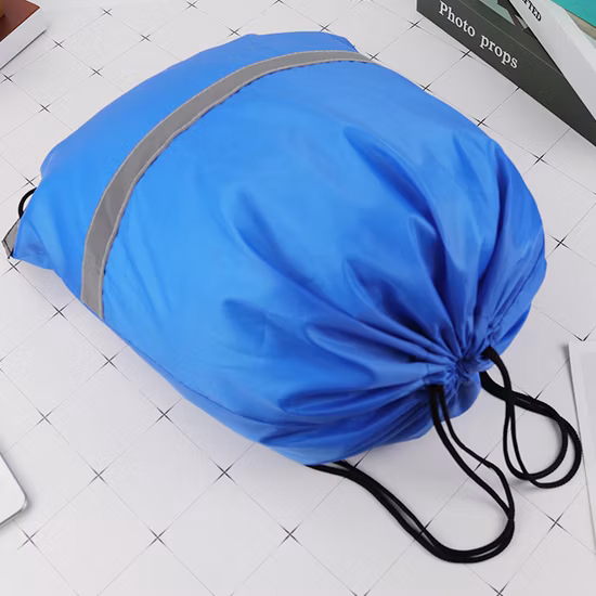 Custom RPET Polyester Waterproof Drawstring Backpack Bag with Logo Printed