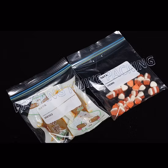 LDPE Double Zipper Color Zipper Heavy Duty Grip Seal Zipper Ziploc Ziplock Snack Gallon/ Quart /Freezer /Sandwich Bag Food Storage Bag