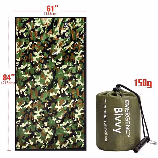 Stock up Emergency Cantonment Mummy Style Wholesale Sleeping Bags with Stuff Sack Outdoor Nylon Fabric Hiking Thermal China Sleep Bag