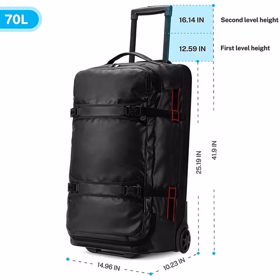 Wholesale Customized Wheeled Luggage Bag Rolling Duffle Trolley Travel Bag with Wheels